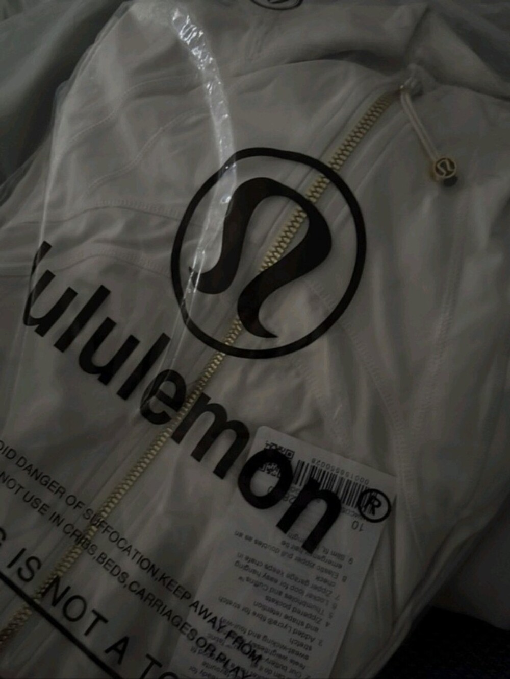 lululemon Define Jacket White With Gold Zipper